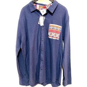 PACSUN On the BYAS Mens Sz L L/S Button Up Shirt NEW